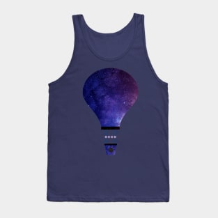 Milk way starry galaxy hot air balloon Tank Top